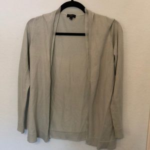 Talbots Icy Blue Cashmere Sweater with silk trim